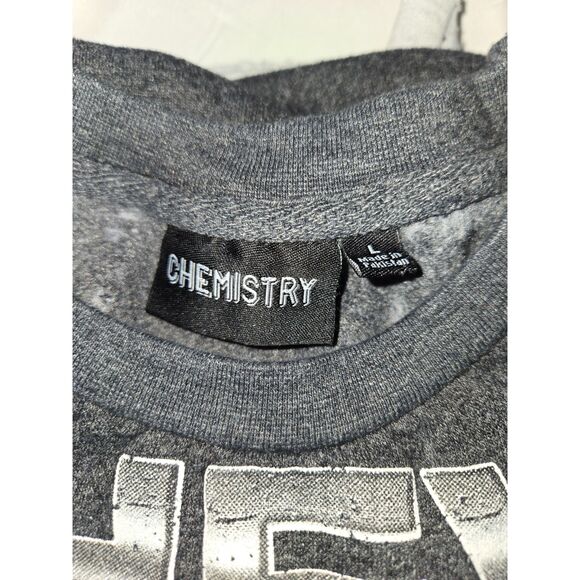 Chemistry Chevy Camaro Crop Sweatshirt Top Women Large Grey - Picture 6 of 7